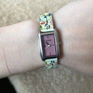 Fossil Floral Stretch Watch